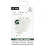 Xqisit Lader 2xUSB-C PD 3.0 GaN 67W Hvit