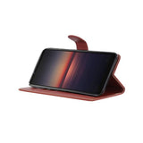 Sony Xperia 1 III Etui med Stativ Brun
