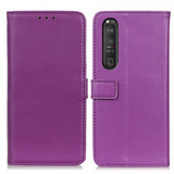 Sony Xperia 1 III Etui Litchi Lilla