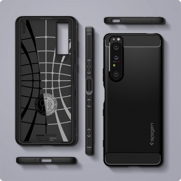 Spigen Sony Xperia 1 III Deksel Rugged Armor Matte Black