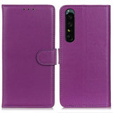 Sony Xperia 1 IV Etui Litchi Lilla