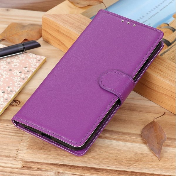 Sony Xperia 1 IV Etui Litchi Lilla