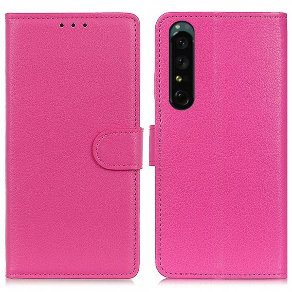 Sony Xperia 1 IV Etui Litchi Magenta