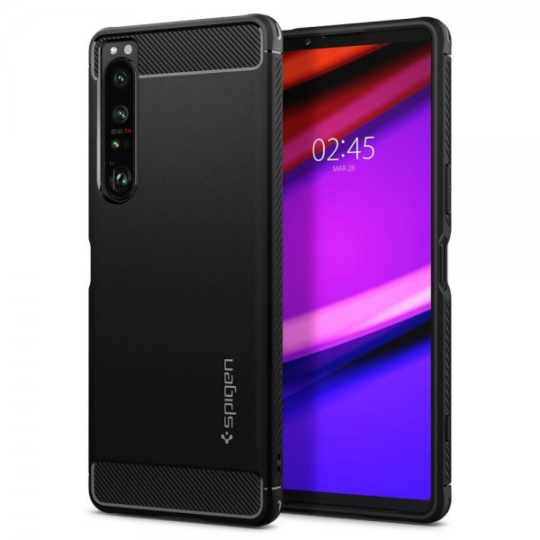 Spigen Sony Xperia 1 IV Deksel Rugged Armor Matte Black