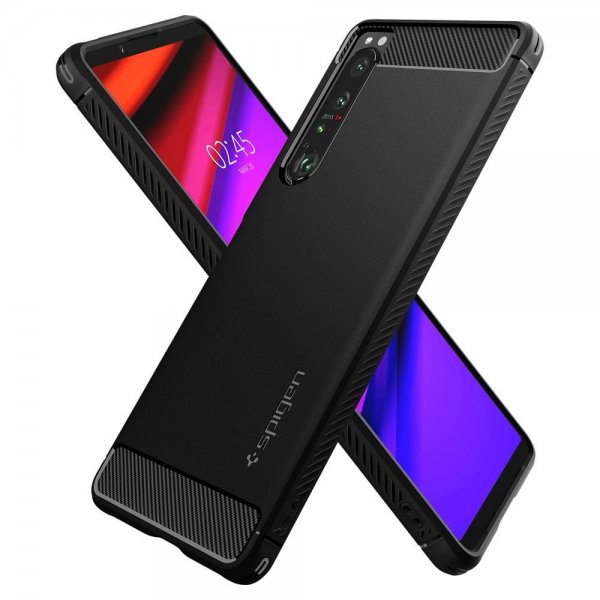 Spigen Sony Xperia 1 IV Deksel Rugged Armor Matte Black