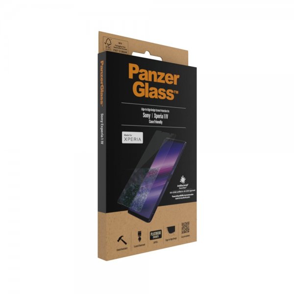 PanzerGlass Sony Xperia 1 IV Skjermbeskytter Edge-to-Edge Case Friendly