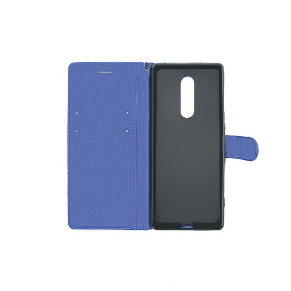 Sony Xperia 1 Etui med Stativ Blå