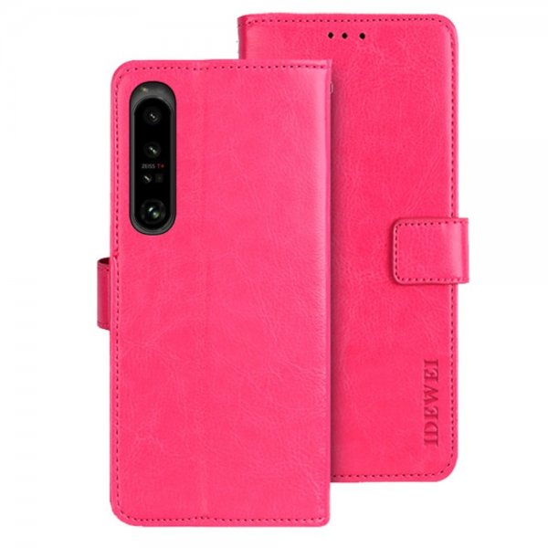 Sony Xperia 1 V Etui Skinntekstur Magenta