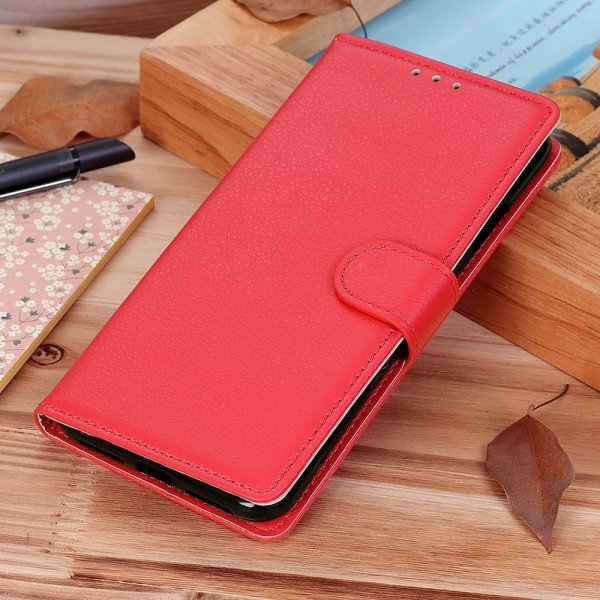 Sony Xperia 1 V Etui Litchi Rød