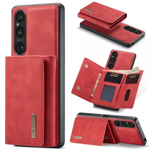 Dg.Ming Sony Xperia 1 V Deksel M1 Series Avtakbart Kortholder Rød