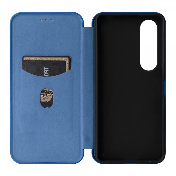 Sony Xperia 1 VI Etui Karbonfibertekstur Blå