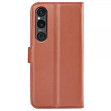 Sony Xperia 1 VI Etui Litchi Brun