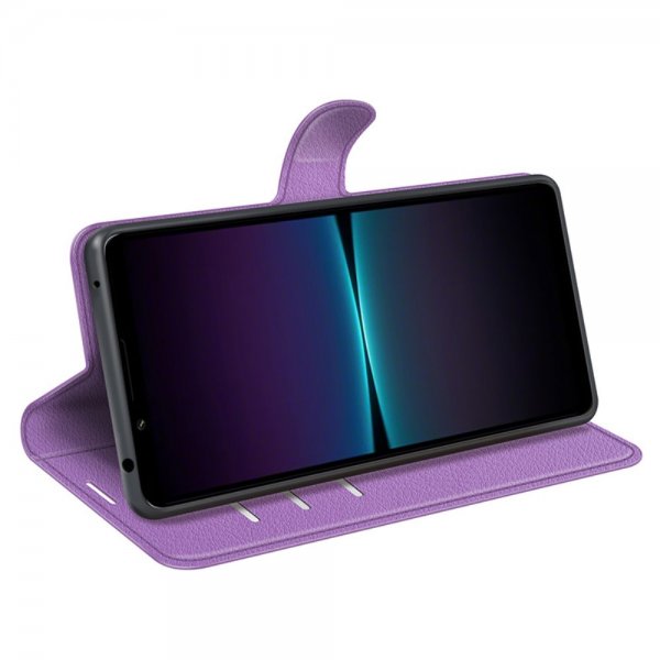 Sony Xperia 1 VI Etui Litchi Lilla