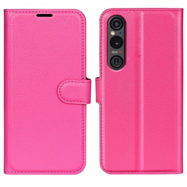 Sony Xperia 1 VI Etui Litchi Magenta