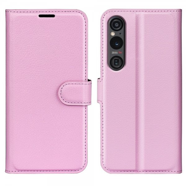 Sony Xperia 1 VI Etui Litchi Rosa
