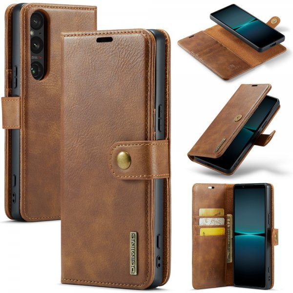 Dg.Ming Sony Xperia 1 VI Etui Avtagbart Deksel Brun