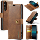 Dg.Ming Sony Xperia 1 VI Etui Avtagbart Deksel Brun
