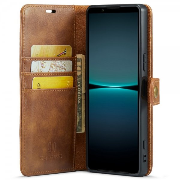 Dg.Ming Sony Xperia 1 VI Etui Avtagbart Deksel Brun