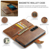 Dg.Ming Sony Xperia 1 VI Etui Avtagbart Deksel Brun