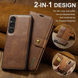 Dg.Ming Sony Xperia 1 VI Etui Avtagbart Deksel Brun