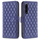 Sony Xperia 1 VI Etui Rombemønster Blå