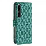 Sony Xperia 1 VI Etui Rombemønster Grønn