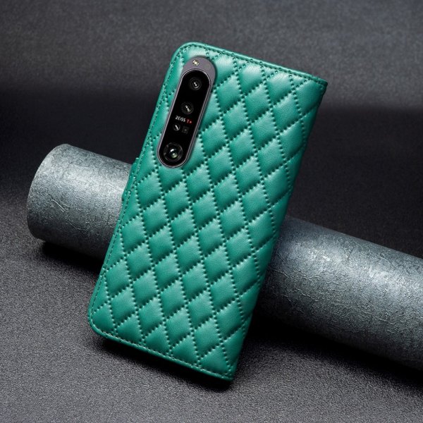 Sony Xperia 1 VI Etui Rombemønster Grønn