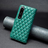 Sony Xperia 1 VI Etui Rombemønster Grønn
