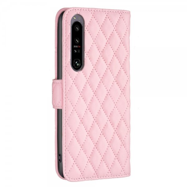 Sony Xperia 1 VI Etui Rombemønster Rosa