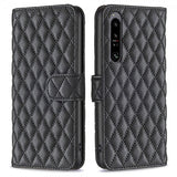 Sony Xperia 1 VI Etui Rombemønster Svart