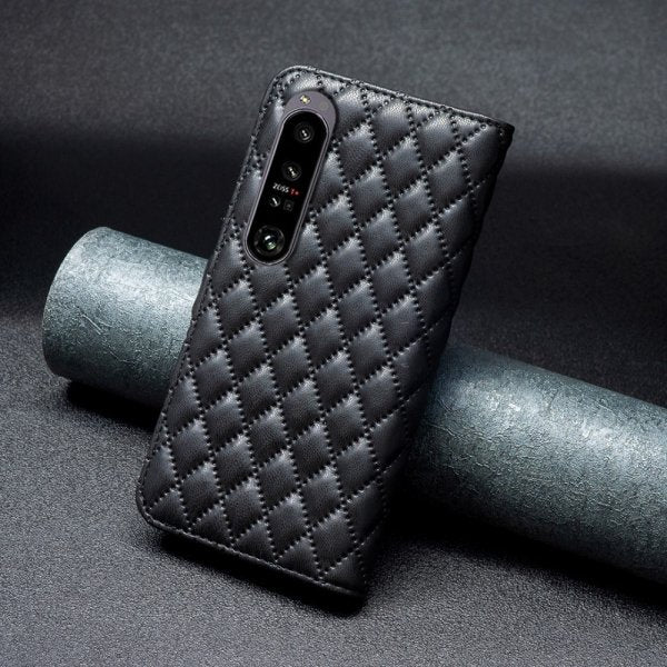 Sony Xperia 1 VI Etui Rombemønster Svart