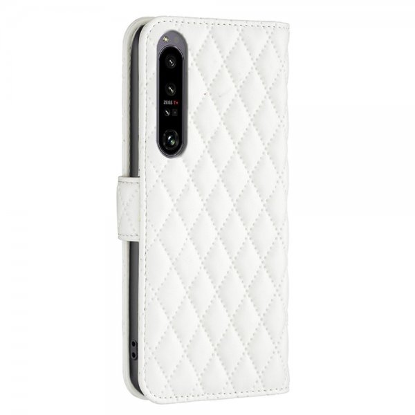Sony Xperia 1 VI Etui Rombemønster Hvit