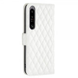 Sony Xperia 1 VI Etui Rombemønster Hvit