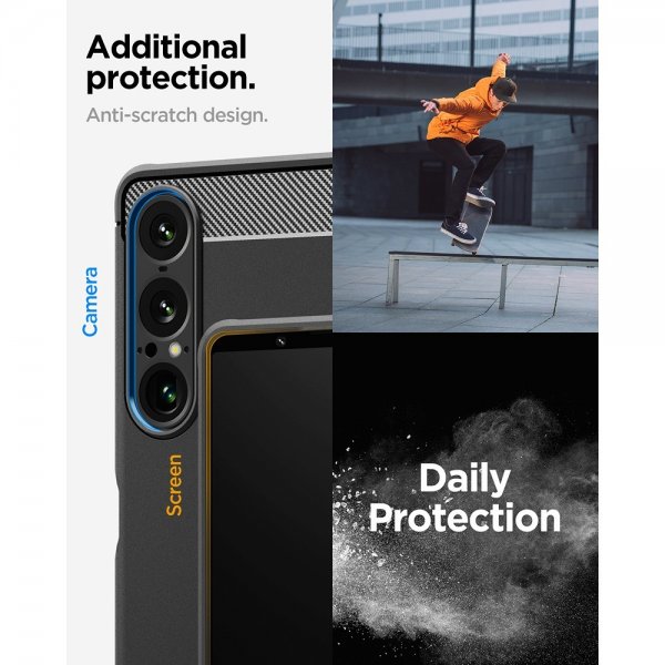 Spigen Sony Xperia 1 VII Deksel Rugged Armor Matte Black