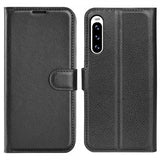 Sony Xperia 10 V Etui Litchi Svart