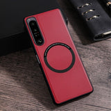 Sony Xperia 10 V Deksel Kunstlæder MagSafe Rød
