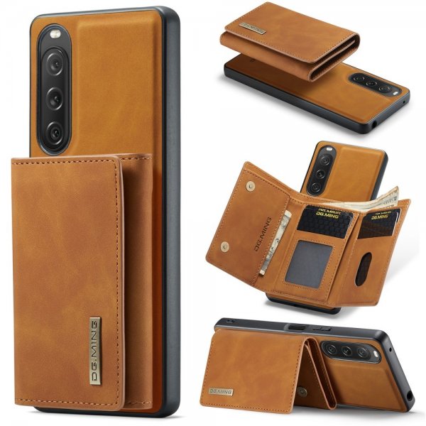 Dg.Ming Sony Xperia 10 V Deksel M1 Series Avtakbart Kortholder Brun