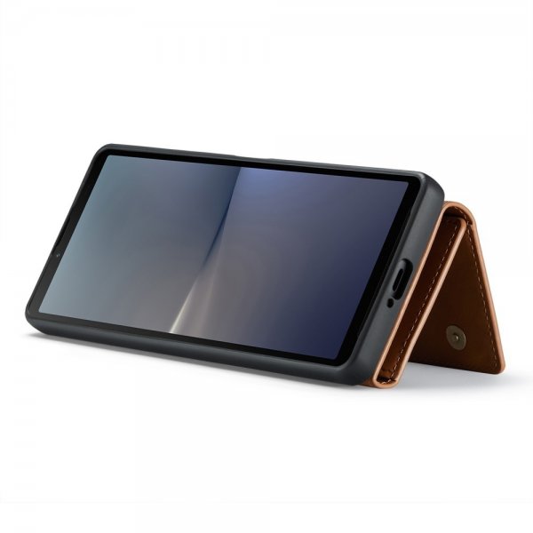Dg.Ming Sony Xperia 10 V Deksel M1 Series Avtakbart Kortholder Brun