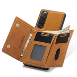 Dg.Ming Sony Xperia 10 V Deksel M1 Series Avtakbart Kortholder Brun