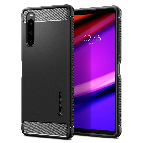 Spigen Sony Xperia 10 V Deksel Rugged Armor Matte Black