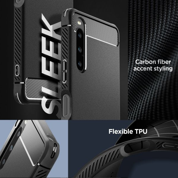 Spigen Sony Xperia 10 V Deksel Rugged Armor Matte Black