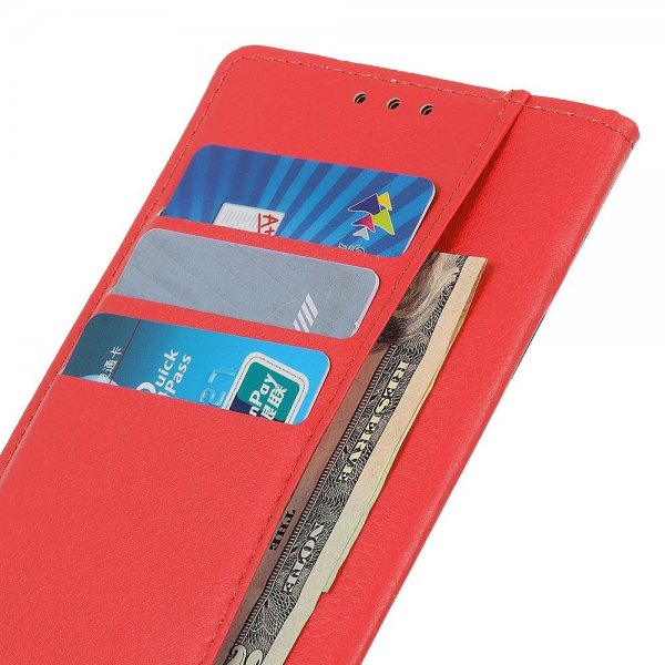 Sony Xperia 5 IV Etui Litchi Rød