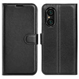 Sony Xperia 5 V Etui Litchi Svart