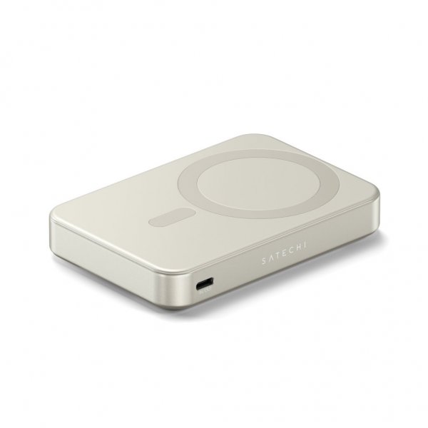 Satechi OntheGo Qi2 10K MagSafe-powerbank med stativ sand