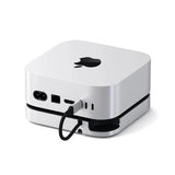 Satechi Mac Mini M4 Stativ & Hub med SSD-kapsling sølv