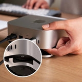 Satechi Mac Mini M4 Stativ & Hub med SSD-kapsling sølv