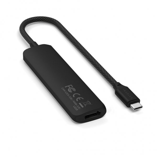 Satechi 4-in-1 USB-C Slim Multiport Adapter 4K Svart