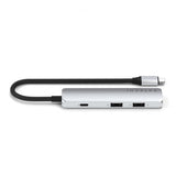 Satechi 4-in-1 USB-C Slim Multiport Adapter 4K Sølv