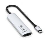Satechi 4-in-1 USB-C Slim Multiport Adapter 4K Sølv