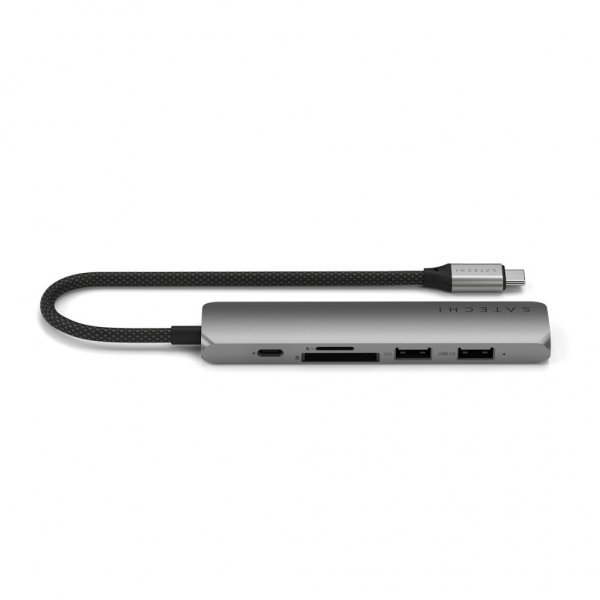 Satechi 6-in-1 USB-C Slim Multiport Adapter Space Gray